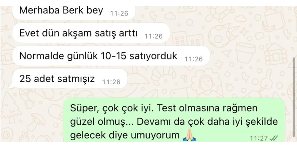 WhatsApp sonuç paylaşımı
